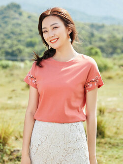 Alustine-เสื้อยืดผ้าฝ้าย