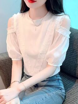 เสื้อเชิ้ตผู้หญิงใส่ทํางาน 390 บาทต่อชิ้น ฟรีค่าจัดส่ง