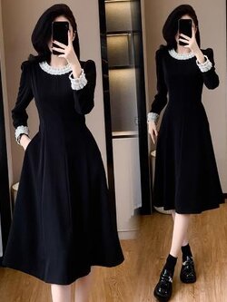 เดรสสีดำสุภาพ เรียบหรู ดูดี เหมาะกับทุกโอกาส | เดรสผู้หญิงแฟชั่นสุภาพ