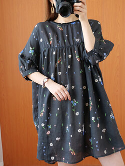 เสื้อผ้าฝ้ายสไตล์วินเทจ ใส่ตั้งแต่สาวผอม-สาวอวบ น้ำหนักตัว50-90 กิโลกรัม Meimei plus size