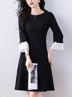 เดรสสีดำสุภาพ เรียบหรู ดูดี เหมาะกับทุกโอกาส | เดรสผู้หญิงแฟชั่นสุภาพ