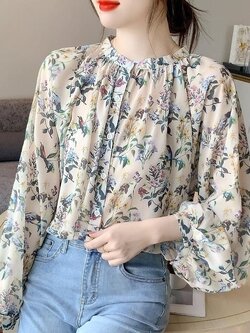 เสื้อเชิ้ตผู้หญิงแขนยาว เสื้อเชิ้ตผู้หญิงใส่ทํางาน 390 บาทต่อชิ้น ฟรีค่าจัดส่ง