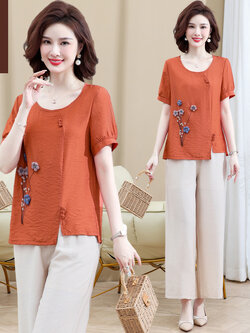 เสื้อผ้าคุณแม่วัย 60 เสื้อคนแก่ผู้หญิงวัย60