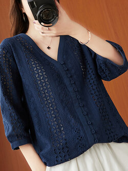 เสื้อผ้าฝ้าย เสื้อผ้าลินิน สไตล์ฤดูร้อน BY Lian Zhi Cotton and linen art สไตล์VINTAGE มีขนาดไซส์อกประมาณ 35-40 นิ้ว