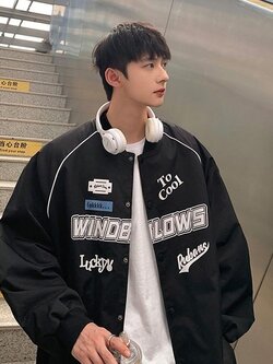 เสื้อแจ็คเก็ตเบสบอล เสื้อคลุม เสื้อแขนยาวสไตล์เกาหลี