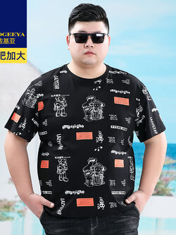 เสื้อยืดผู้ชายอ้วน XL-8XL น้ำหนักผู้สวม 60-150 กิโลกรัม