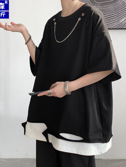 เสื้อยืดผู้ชายอ้วน S-5XL(อกเสื้อ39-51นิ้ว)