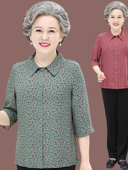 เสื้อคุณยาย เสื้อผู้วัยอายุ60-70ปี มีขนาด L-4XL(อกประมาณ35-45นิ้ว)