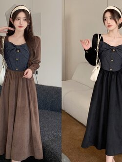 เดรสสาวอวบ มีไซส์ L-4XLอกเสื้อ 38-47 นิ้ว ใส่ได้ทั้งสาวหุ่นดีน่ารักจนถึงสาวอวบพลัสไซส์ จัดส่งฟรี! ทักแชทสั่งซื้อ