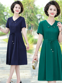 เดรสวัยผู้ใหญ่40-60ปี เดรสคุณแม่ ชุดเดรสทำงานวัยผู้ใหญ่ แบรนด์ MAMA DRESS