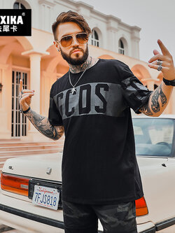 เสื้อยืดผู้ชายอ้วน S-5XL(อกเสื้อ39-51นิ้ว)