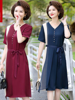 เดรสวัยผู้ใหญ่40-60ปี เดรสคุณแม่ ชุดเดรสทำงานวัยผู้ใหญ่ แบรนด์ MAMA DRESS