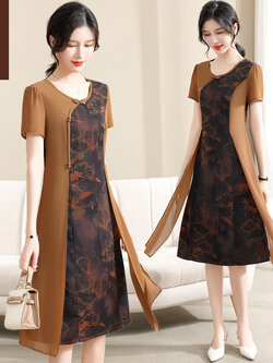 เดรสวัยผู้ใหญ่40-60ปี เดรสคุณแม่ ชุดเดรสทำงานวัยผู้ใหญ่ สนใจทักแชท