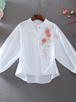 เสื้อลินิน เสื้อผ้าฝ้ายลินิน เสื้อเชิ้ตผ้าลินิน ปักลายสวยๆด้วยด้าย สไตล์VINTAGE BY Dreamroom