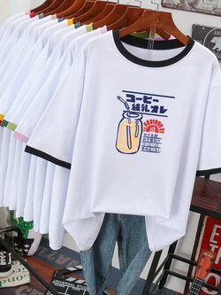 เสื้อยืดคอตตอน สกรีนลายน่ารัก มีหลากหลายสี ส่งฟรีทั่วไทย BY JIMIAO