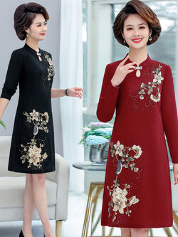 เดรสวัยผู้ใหญ่40-60ปี เดรสคุณแม่ ชุดเดรสทำงานวัยผู้ใหญ่ แบรนด์ MAMA DRESS