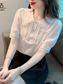 เสื้อลูกไม้ แขนสั้น