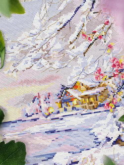 ชุดปักครอสติช รูปบ้าน สอบถามขนาดและสั่งซื้อได้ที่ LINE