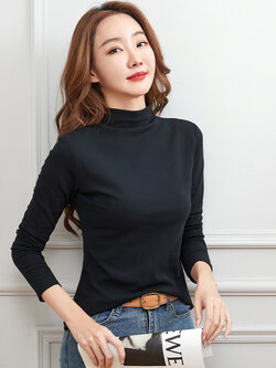 เสื้อยืดสีดำ แฟชั่น เสื้อยืด T-shirt สีดำ สวมใส่สบาย ไม่ร้อน