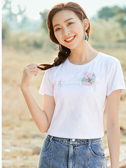 Alustine-เสื้อยืดผ้าฝ้าย