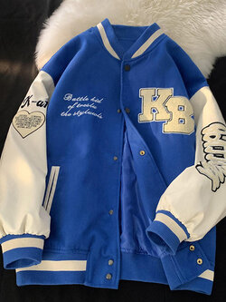 เสื้อแจ็คเก็ตเบสบอล เสื้อคลุม เสื้อแขนยาวสไตล์เกาหลี