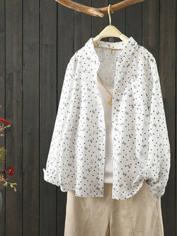 แบบเสื้อสวยๆ เสื้อผ้าฝ้ายลินิน เสื้อเชิ้ตผ้าลินิน