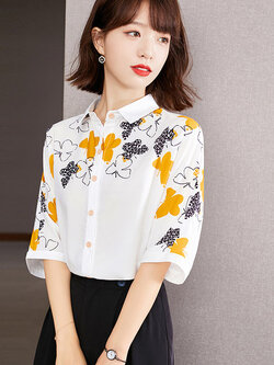 เสื้อลูกไม้ แขนสั้น