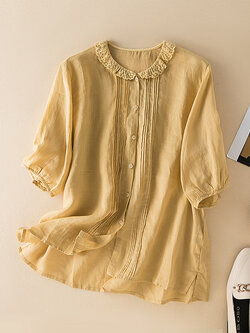 เสื้อลินิน เสื้อผ้าฝ้ายลินิน เสื้อเชิ้ตผ้าลินิน