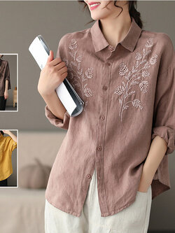 เสื้อลินิน เสื้อผ้าฝ้ายลินิน เสื้อเชิ้ตผ้าลินิน