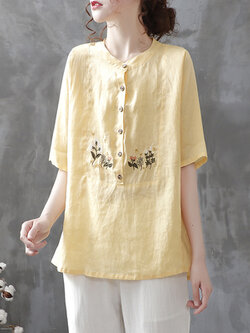 เสื้อเชิ้ตผ้าฝ้ายลินิน ขายเสื้อเชิ้ต ผ้าลินิน เสื้อเชิ้ตผ้าฝ้ายผู้หญิง