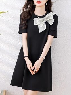 เดรสสีดำสุภาพ เรียบหรู ดูดี เหมาะกับทุกโอกาส | เดรสผู้หญิงแฟชั่นสุภาพ