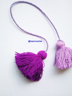 Bancrochet พู่ห้อยกระเป๋า/ที่ห้อยกระเป๋าแฮนด์เมด Tassels keychain hanging for bags หลากสี 4 นิ้ว