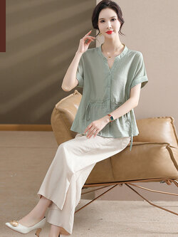 เสื้อผ้าคุณแม่วัย 60 เสื้อคนแก่ผู้หญิงวัย60