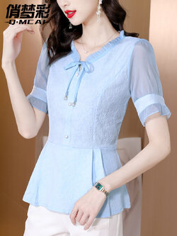 เสื้อชีฟอง เสื้อแฟชั่นสุภาพสตรีวัยผู้ใหญ่ มีไซต์ อก34นิ้ว-43นิ้ว