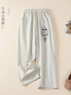 กางเกงผ้าลินิน กางเกงผ้าลินินหญิง กางเกงผ้าลินิน เอว ยางยืด