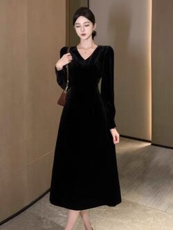 เดรสสีดำสุภาพ เรียบหรู ดูดี เหมาะกับทุกโอกาส | เดรสผู้หญิงแฟชั่นสุภาพ