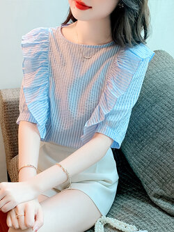 เสื้อเชิ้ตผู้หญิงแขนยาว เสื้อเชิ้ตผู้หญิงใส่ทํางาน 390 บาทต่อชิ้น ฟรีค่าจัดส่ง