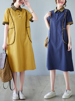 เดรสลินิน เดรสลินินเก๋ๆ เดรสผ้าฝ้าย เดรสลินินแขนสั้น ลายดอก BY LININ