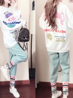 ชุดวอร์ม สูทเกาหลี Jumpsuit ชุดจั้มสูท ชุดเซท 2 ชิ้น ชุดกีฬาผู้หญิง ชุดออกกำลังกาย เสื้อกันหนาว ชุดวอร์มคู่