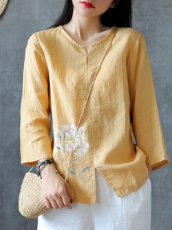 เสื้อผ้าฝ้าย ผ้าลินิน มีขนาดไซส์เดียว อกประมาณ100ซม.หรือประมาณ 40นิ้วขึ้นไป