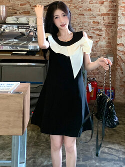 เดรสแขนสั้น มีไซส์ L-4XLอก 38-47 นิ้ว ใส่ได้ทั้งสาวหุ่นดีน่ารักจนถึงสาวอวบพลัสไซส์ จัดส่งฟรี! ทักแชทสั่งซื้อ