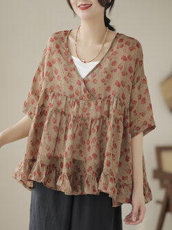 เสื้อลินินไซส์ใหญ่ เสื้อผ้าไซส์ใหญ่ เสื้อผ้าสาวอวบสวยๆ พลัสไซส์ ไซต์อก 38-48 นิ้ว