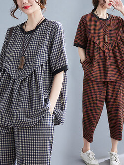 เสื้อผ้าฝ้ายผ้าลินินตัวใหญ่ ไซต์โอเวอร์ ใส่หลวมๆ ส่งฟรี