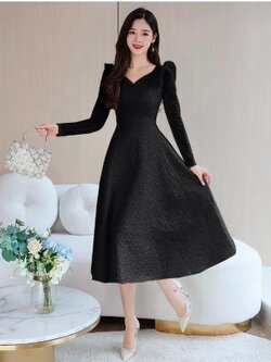 เดรสสีดำสุภาพ เรียบหรู ดูดี เหมาะกับทุกโอกาส | เดรสผู้หญิงแฟชั่นสุภาพ