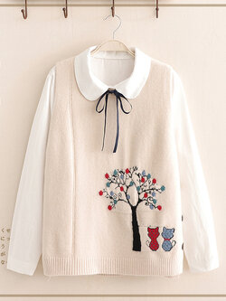 เสื้อผ้าเด็กวัยรุ่น ประมาณ12-17ปี เสื้อสไตล์ญี่ปุ่น Mori Girl สไตล์สดใสน่ารักคิกขุ Mori Girl