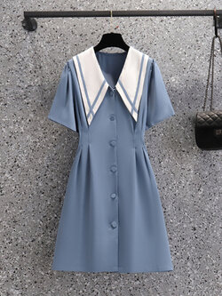 ชุดเดรสคนอ้วน เดรสสาวอวบ-อ้วนPlus Size เดรสสั้นคนอ้วน ส่งฟรี