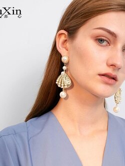 ตุ้มหู ต่างหู ต่างหูผู้หญิง By SuXin