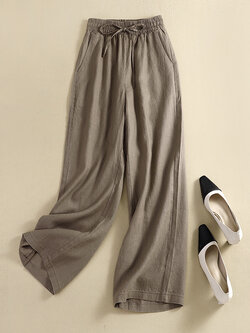 กางเกงผ้าลินิน กางเกงผ้าลินินหญิง กางเกงผ้าลินิน เอว ยางยืด