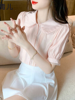 เสื้อลูกไม้ แขนสั้น