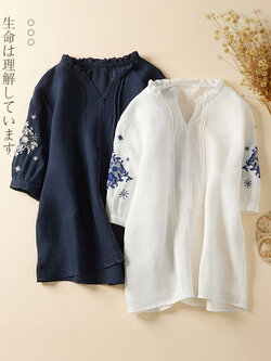 เสื้อลินิน เสื้อผ้าฝ้ายลินิน เสื้อเชิ้ตผ้าลินิน